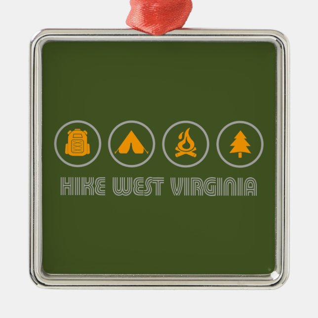 Wanderung West Virginia Ornament Aus Metall (Vorne)