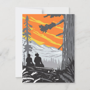 Wanderungen in Jedediah Smith Redwoods Staat Park Postkarte