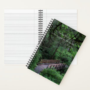 Wanderweg in den Wald John Muir Zitat Notizbuch