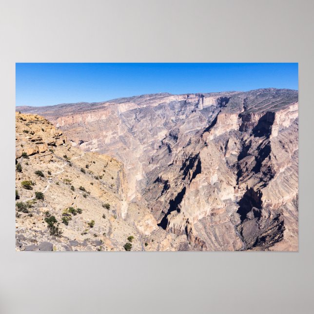 Wanderweg in Jebel Shams Poster (Vorne)
