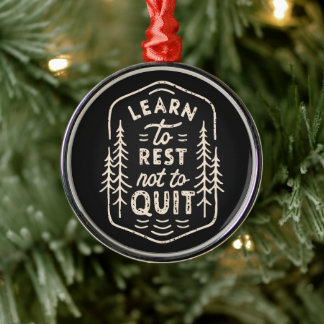 Wanderweg Läufer Motivation Retro rustikal schwarz Ornament Aus Metall