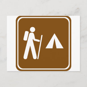 Wanderweg mit dem Camping Paradies für Kletterhexe Postkarte