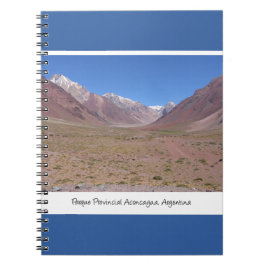 Wanderweg nach Aconcagua, Argentinien Notizblock
