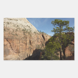 Wanderweg zu Angels Landing im Zion National Park Rechteckiger Aufkleber