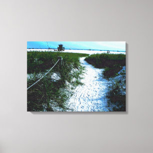 Wanderweg zum atemberaubenden Siesta Keys Beach Le Leinwanddruck