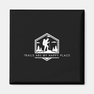 Wanderwege sind mein glücklicher Ort - Minimalisti Magnet