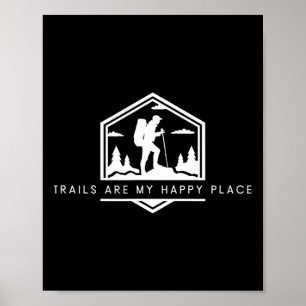 Wanderwege sind mein glücklicher Ort - Minimalisti Poster