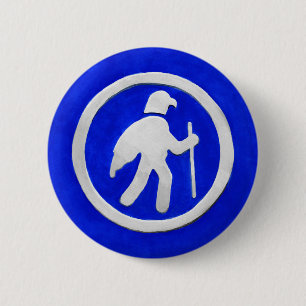 Wanderwegmarkierung für Falken Button