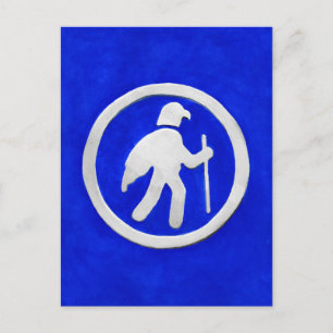 Wanderwegmarkierung für Habichte Postkarte