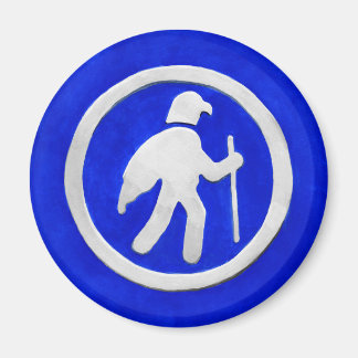 Wanderwegmarkierung mit Habicht Magnet