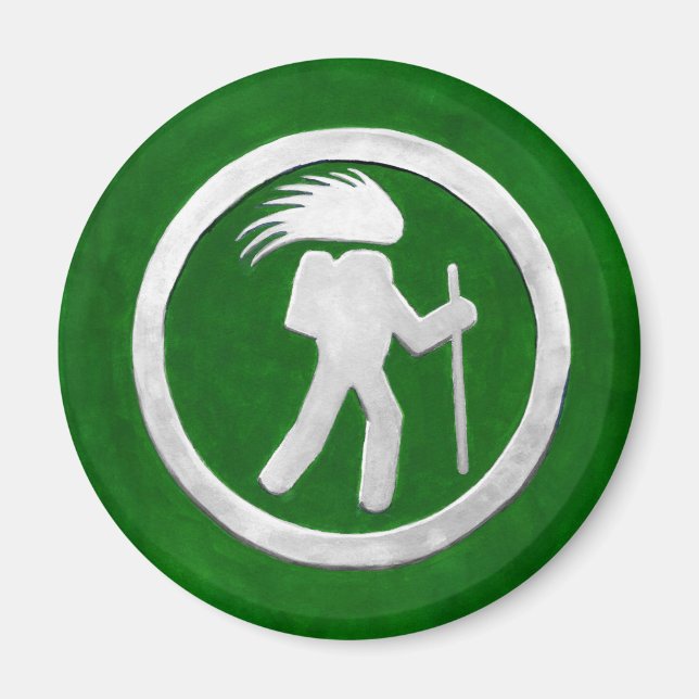 Wanderwegweiser für Stachelschweine Magnet (Vorne)