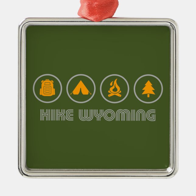 Wanderwyoming Ornament Aus Metall (Vorne)