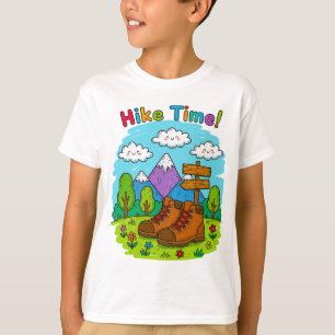 Wanderzeit Kinder Wachsmalstift-Abenteuer-Kunst T-Shirt