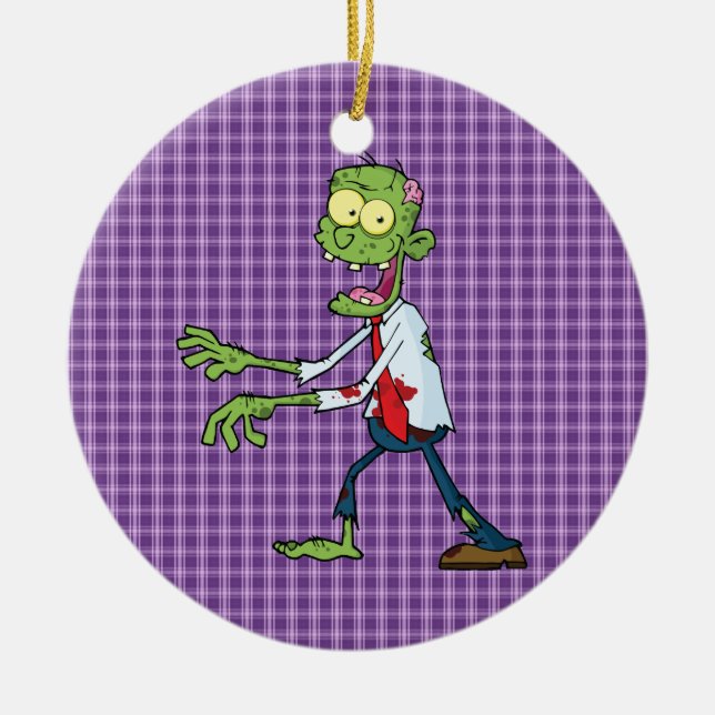 Wanderzombie Keramik Ornament (Vorne)
