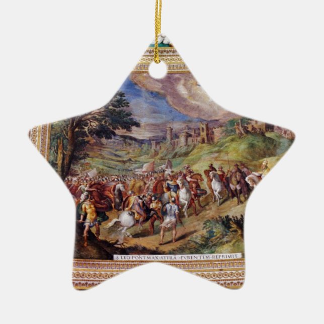 Wandgemälde im Vatikan-Museum Keramikornament (Vorne)