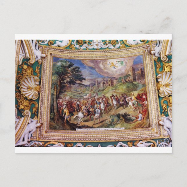 Wandgemälde im Vatikan-Museum Postkarte (Vorderseite)