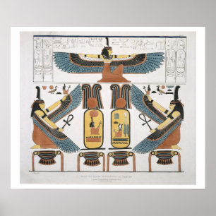 Wandgemälde von den Gräbern der Könige bei Thebes, Poster