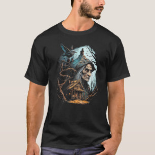 Wandhaus auf Hühnerbeinen slawische Folklore Baba T-Shirt