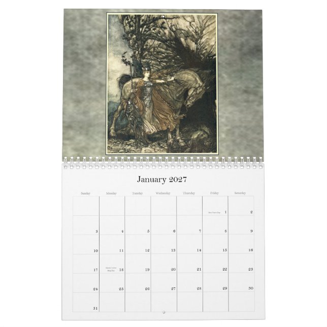 Wandkalender Arthurs Rackham 2011 (Jan 2027)