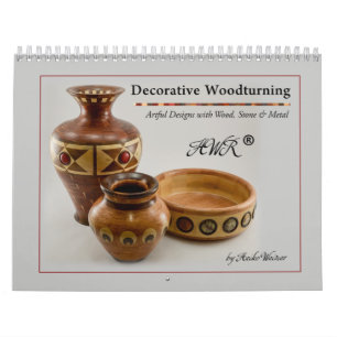 Wandkalender - dekoratives Woodturning
