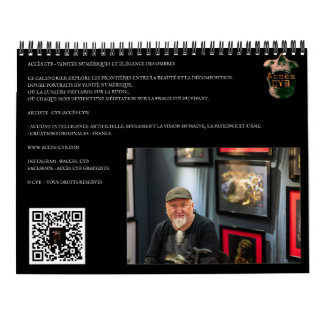 Wandkalender der dunklen Kunst – Vertikales Format