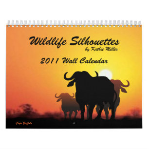 Wandkalender der Tier-Silhouette-2011