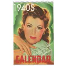 Wandkalender im Stil der 1940er Jahre
