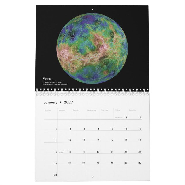 Wandkalender "The Solar System" 2012 (Jan 2027)
