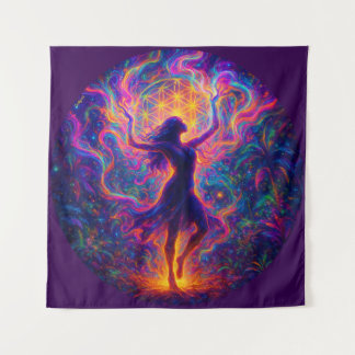 Wandkleed Spiritueel – Dans van Energie en Licht Wandteppich