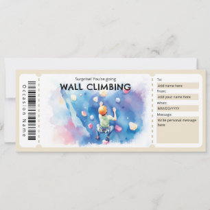 Wandkletter-Geschenkgutschein Einladung