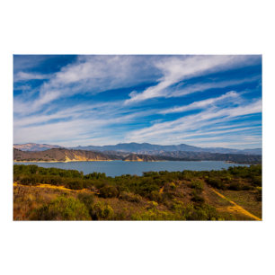Wandkunst am Lake Cachuma Landschaft von Santa B Poster