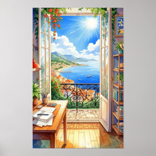 Wandkunst. Balkon Poster