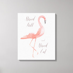 Wandkunst des hohen   Flamingos des Stands Leinwanddruck