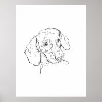 Wandkunst Druck, Dachshund, Wiener Hund