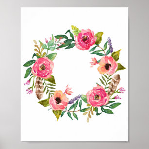 Wandkunst für das Kinderzimmer Mädchen, Botanische Poster