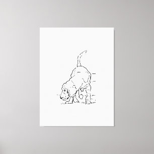 Wandkunst für Hundeliebhaber, Beagle-Illustration Leinwanddruck