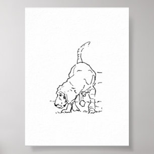 Wandkunst für Hundeliebhaber, Beagle-Illustration Poster