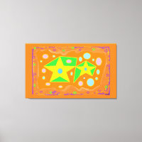 Wandkunst für Innendekorationen orange grün