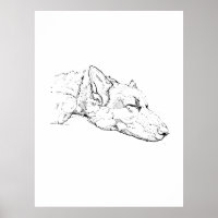 Wandkunst Illustration, Deutsche Schäferhund-Portr
