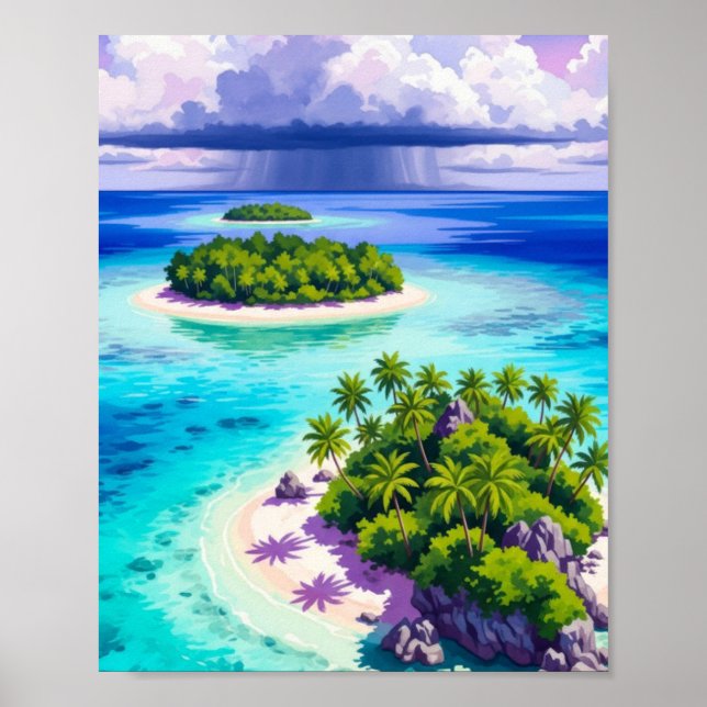 Wandkunst. Kleine Inseln Poster (Vorne)