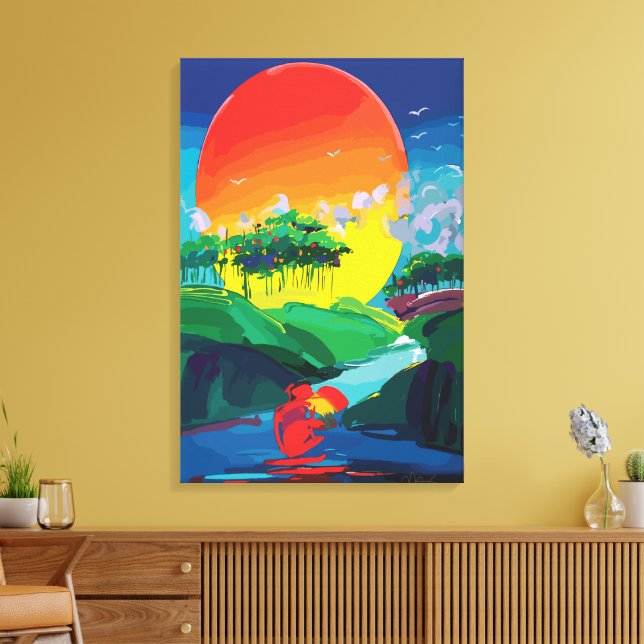 Wandkunst Leinwand Chromatische Konvergenz (Insitu (Wohnzimmer))