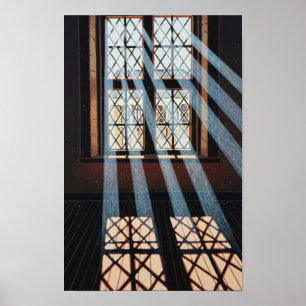 Wandkunst. Licht durch das Fenster. Poster
