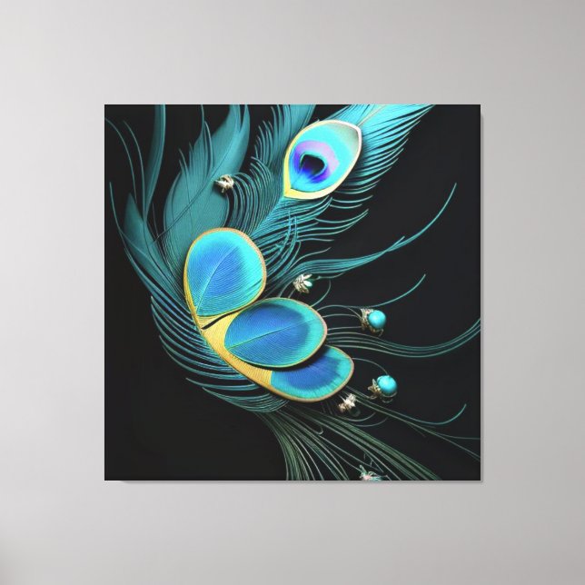Wandkunst/majestätischer Pfau/Stretched Canvas Pri Leinwanddruck (Vorderseite)