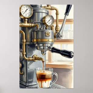 Wandkunst. Morgenstimmung Kaffee Poster