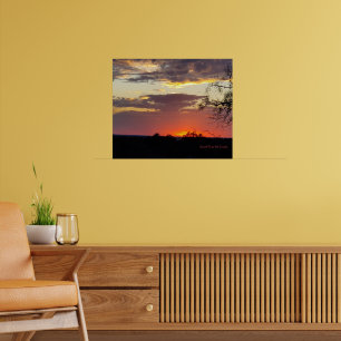 Wandkunst Sonnenuntergang Texas Hill Country Poste Poster