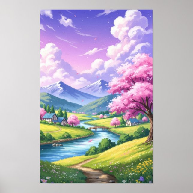 Wandkunst. Traumdorf Poster (Vorne)