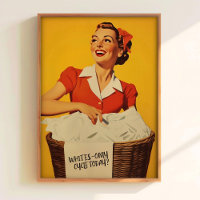 Wandkunst Wäscheraum Glückliche Hausfrau Kunst Dru