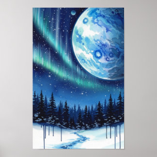 Wandkunst. Winterfantasie Poster