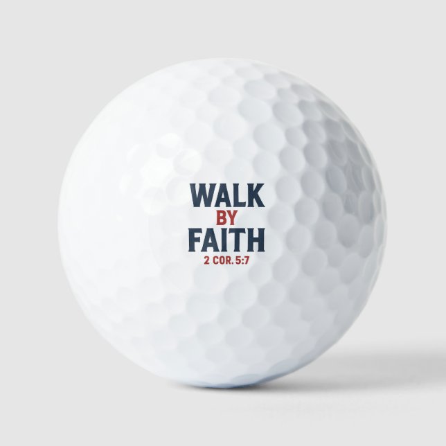 Wandle im Glauben 2 Kor 5,7  Golfball (Vorderseite)