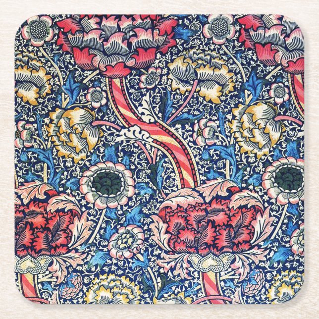 Wandle, William Morris Rechteckiger Pappuntersetzer (Vorderseite)